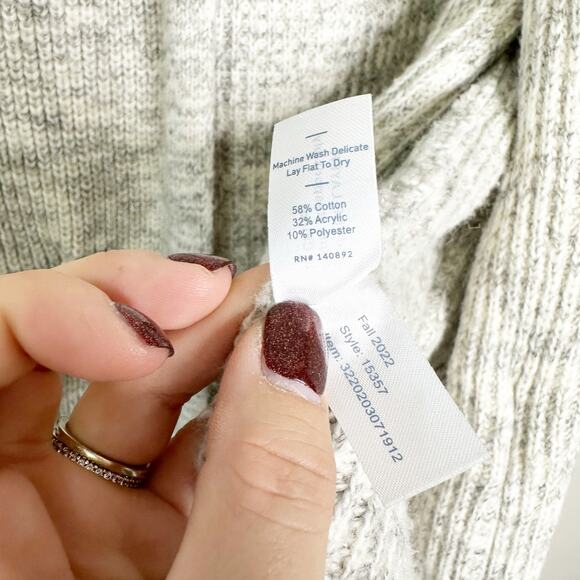 Marine Layer Womens Cabin Cardigan Oversized Chunky Knit Open Front Gray Size S - Picture 8 of 8